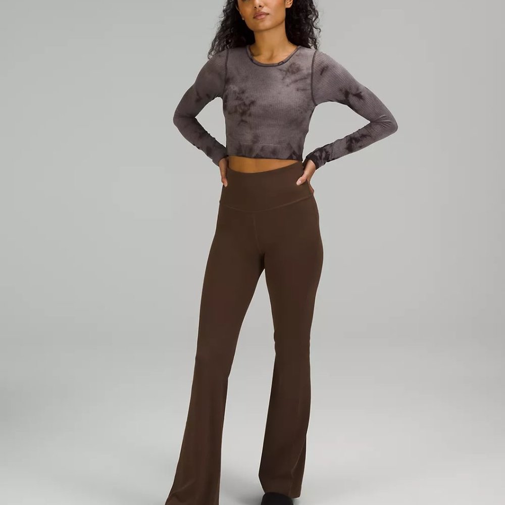 NWT: Lululemon Groove Super-High-Rise Flared Pant Nulu in Java: SZ 4